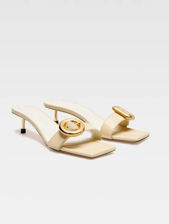 Jacquemus geometric buckle mule slides Les Sandales Regalo Basses Size… - Picture 1 of 12